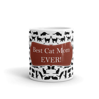 Cat Mom Red Coffee Mug