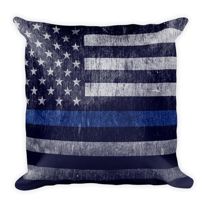 Distressed Thin Blue Line Lives Matter Premium Pillow