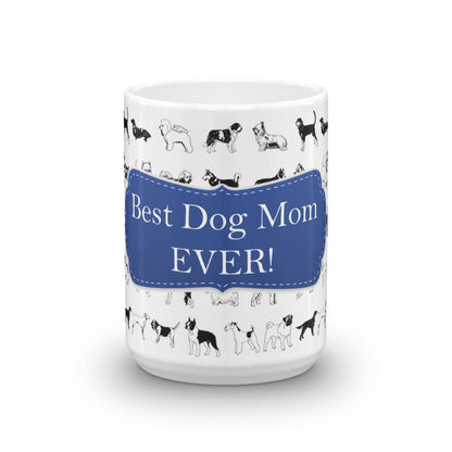 Dog Mom Blue Coffee Mug
