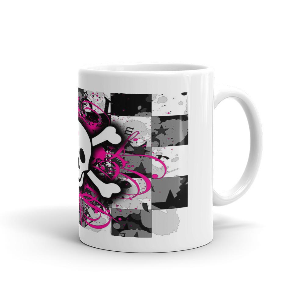 Skull n Bones Checkered Mug - Let's Print Big