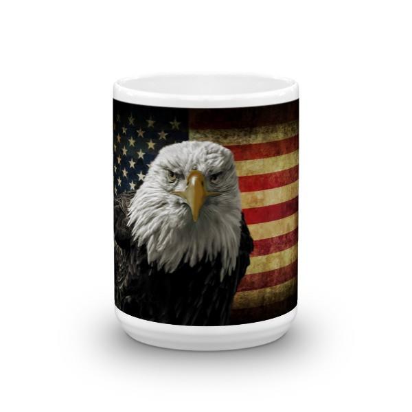 American Flag Eagle Ceramic Mug - Let's Print Big