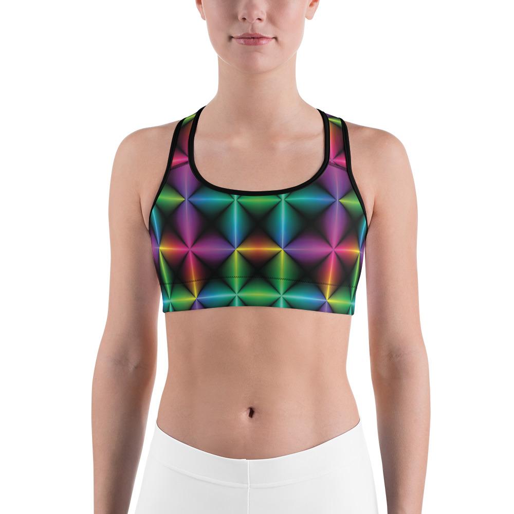 Gradient Squares Sports Bra