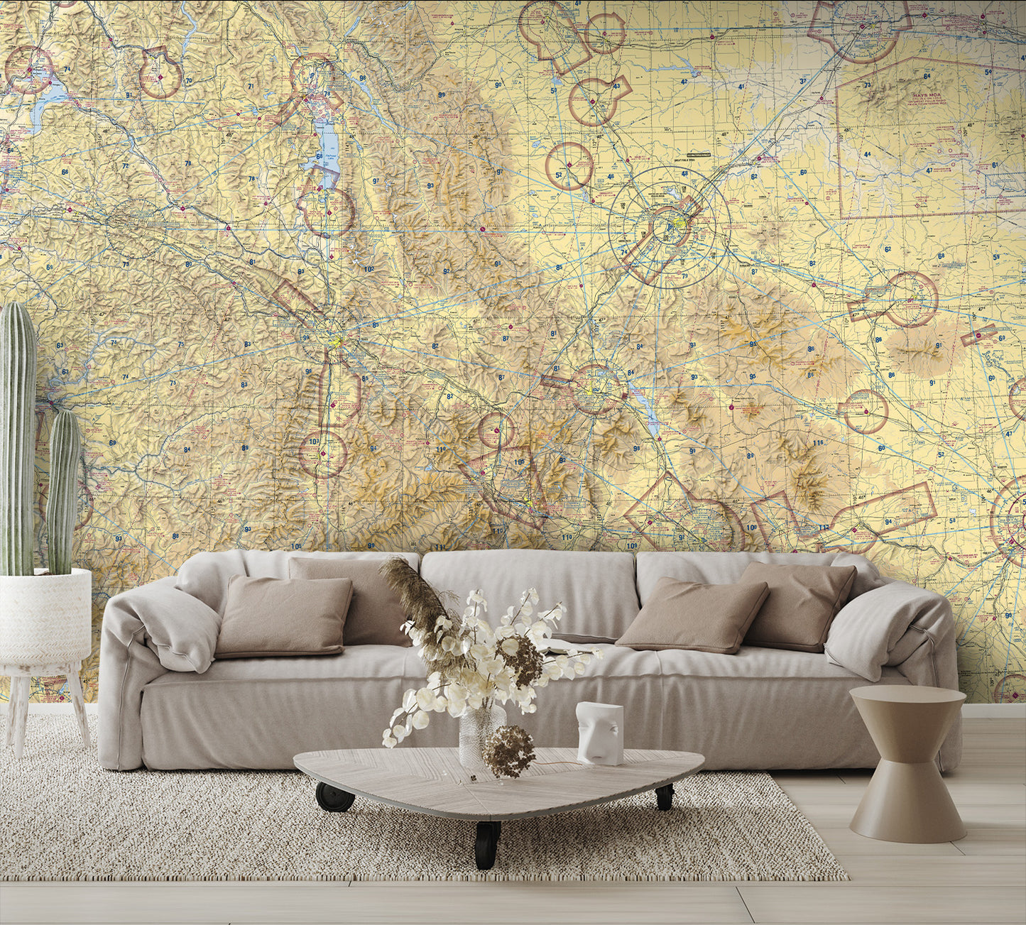 Aeronautical Chart Great Falls Wall Mural