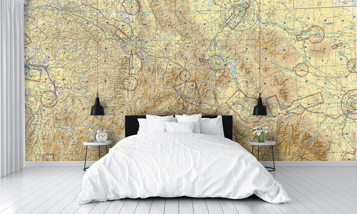 Aeronautical Chart Great Falls Wall Mural