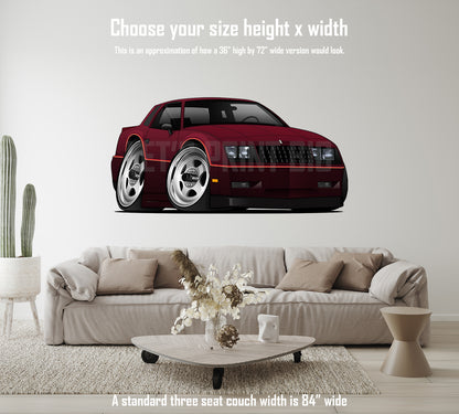 Car Art Burgundy Monte Carlo SS Wall Decal