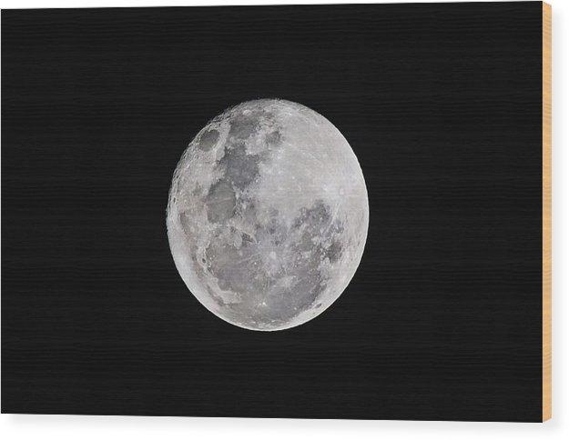 Moon Full - Wood Print