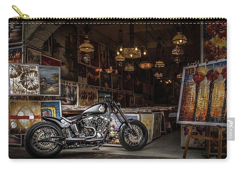Motorcycle Painting - Carry-All Pouch