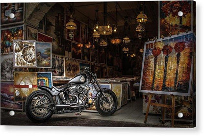 Motorcycle Painting - Acrylic Print
