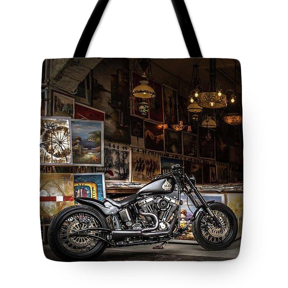 Motorcycle Painting - Tote Bag