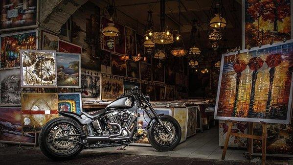 Motorcycle Painting - Art Print