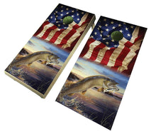 Muskie Flag Design B Corn Hole Board Decal Wrap