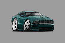 2008 Mustang Car Art Cartoon Wall Decal