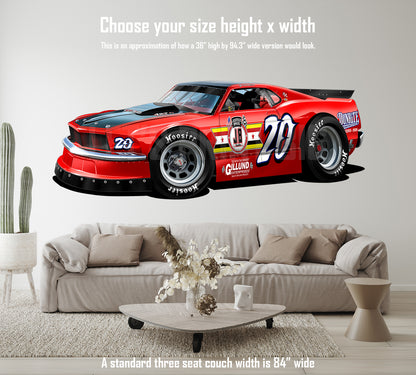Mustang Race Car Muscle Car Art Wall Decal