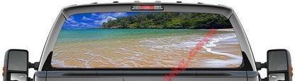 Ocean/Beach Scene-Rear Window Decal-Graphic - Let's Print Big