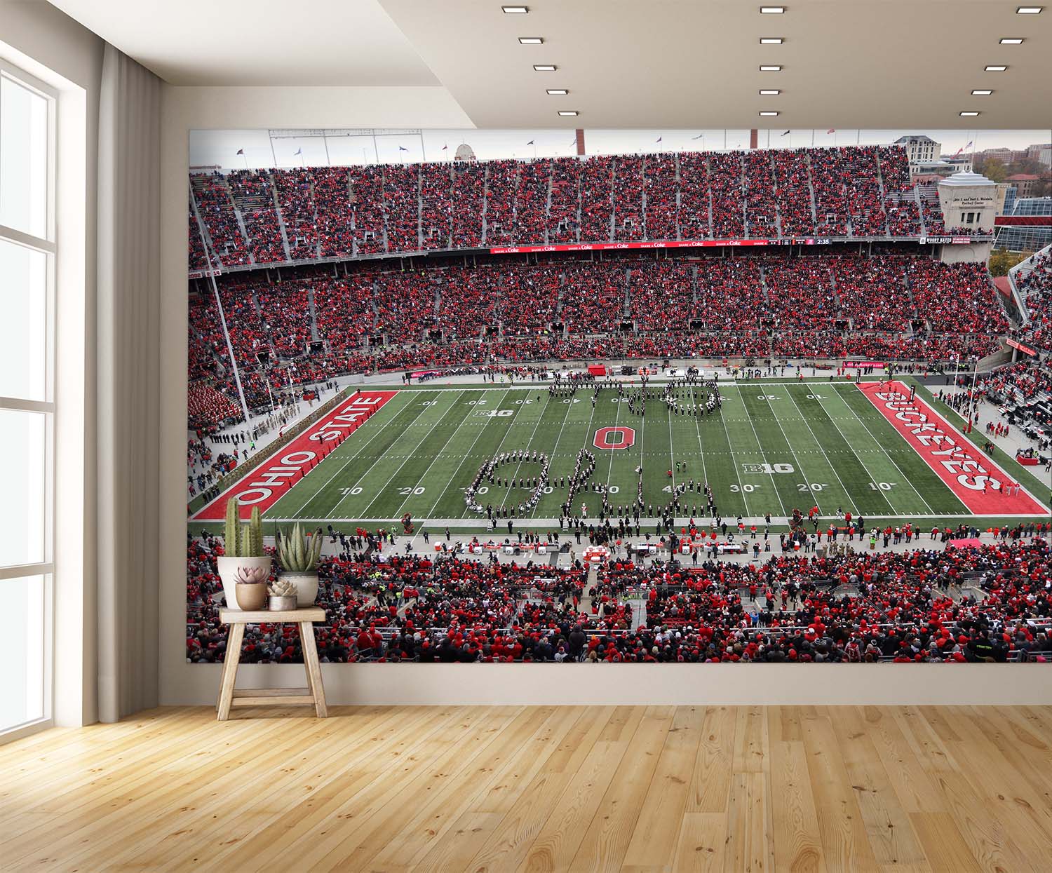 Ohio State Football Wallpaper Stadium Man Cave Wall Mural extra room