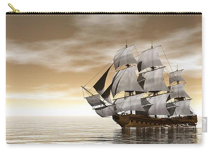 Old Merchant Ship - 3d Render - Carry-All Pouch