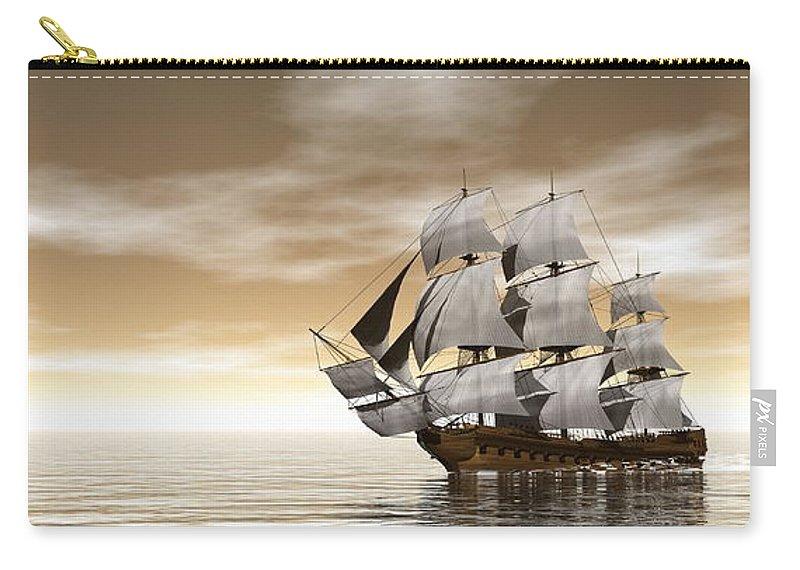 Old Merchant Ship - 3d Render - Carry-All Pouch