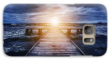 Old Wooden Jetty During Storm On The Ocean. Abstract Light - Phone Case