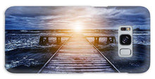 Old Wooden Jetty During Storm On The Ocean. Abstract Light - Phone Case
