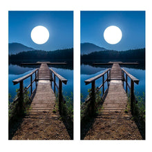 Bridge Boat Pier Corn Hole Decal Wrap