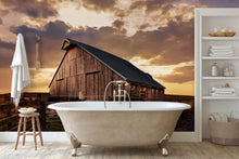 Old Barn Country Road Sunset Wallpaper Mural
