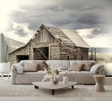 Old Barn Rocky Mountains Wallpaper Mural