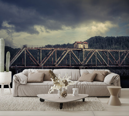 Old Abandoned Bridge Mural Wallpaper