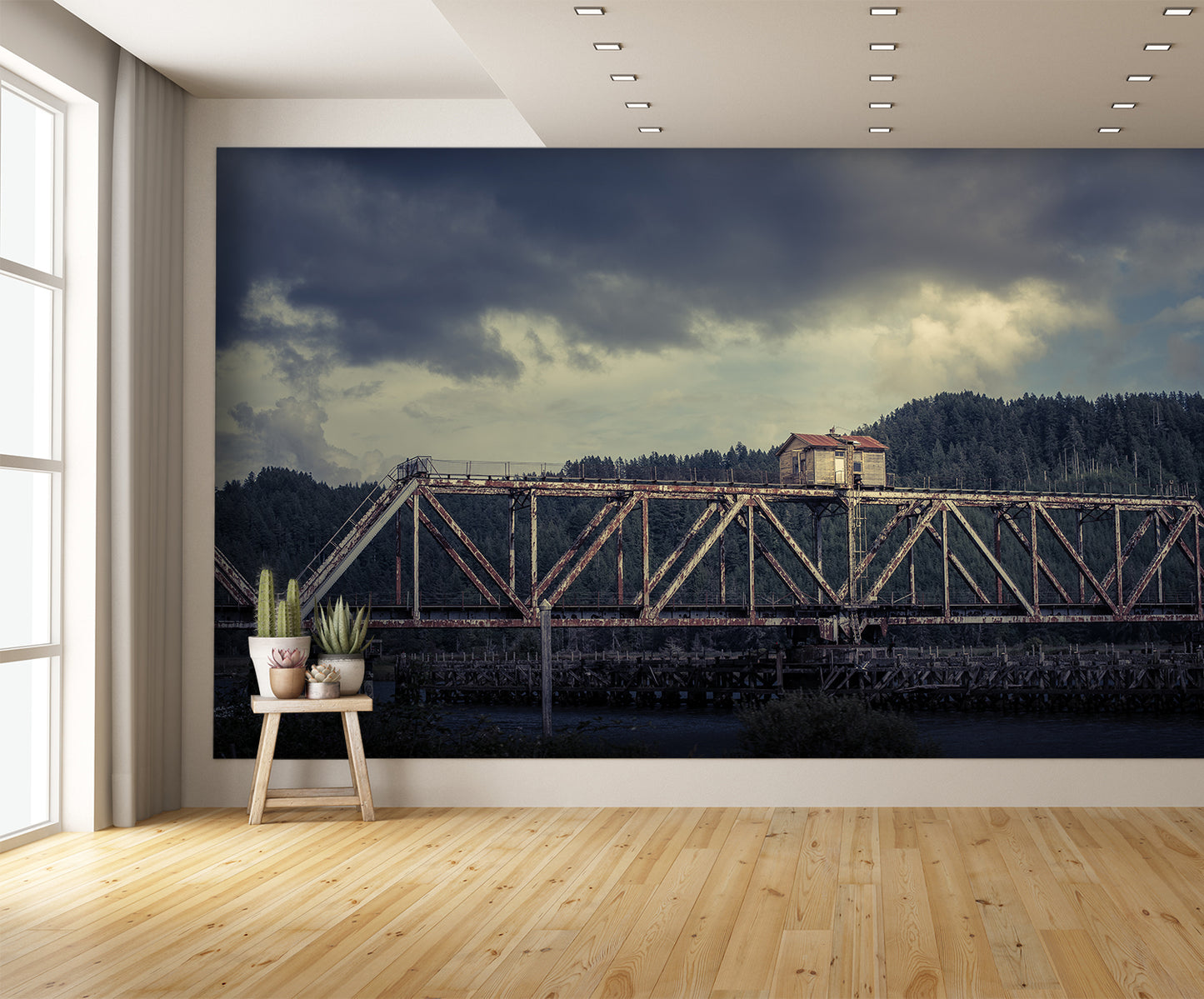 Old Abandoned Bridge Mural Wallpaper