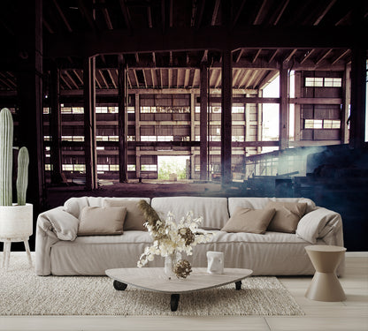 Old Abandoned Factory Mural Wallpaper