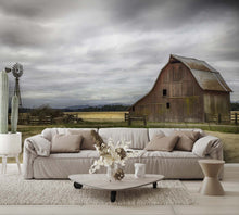Old Red Barn and Windmill Wallpaper Mural