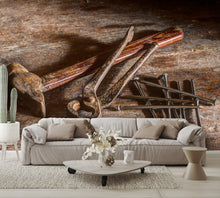 Old Rustic Tools Mural Wallpaper