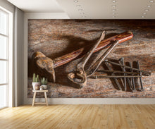 Old Rustic Tools Mural Wallpaper