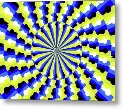 Optical Illusion Professor - Metal Print