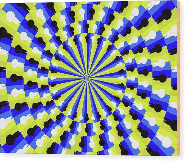 Optical Illusion Professor - Wood Print