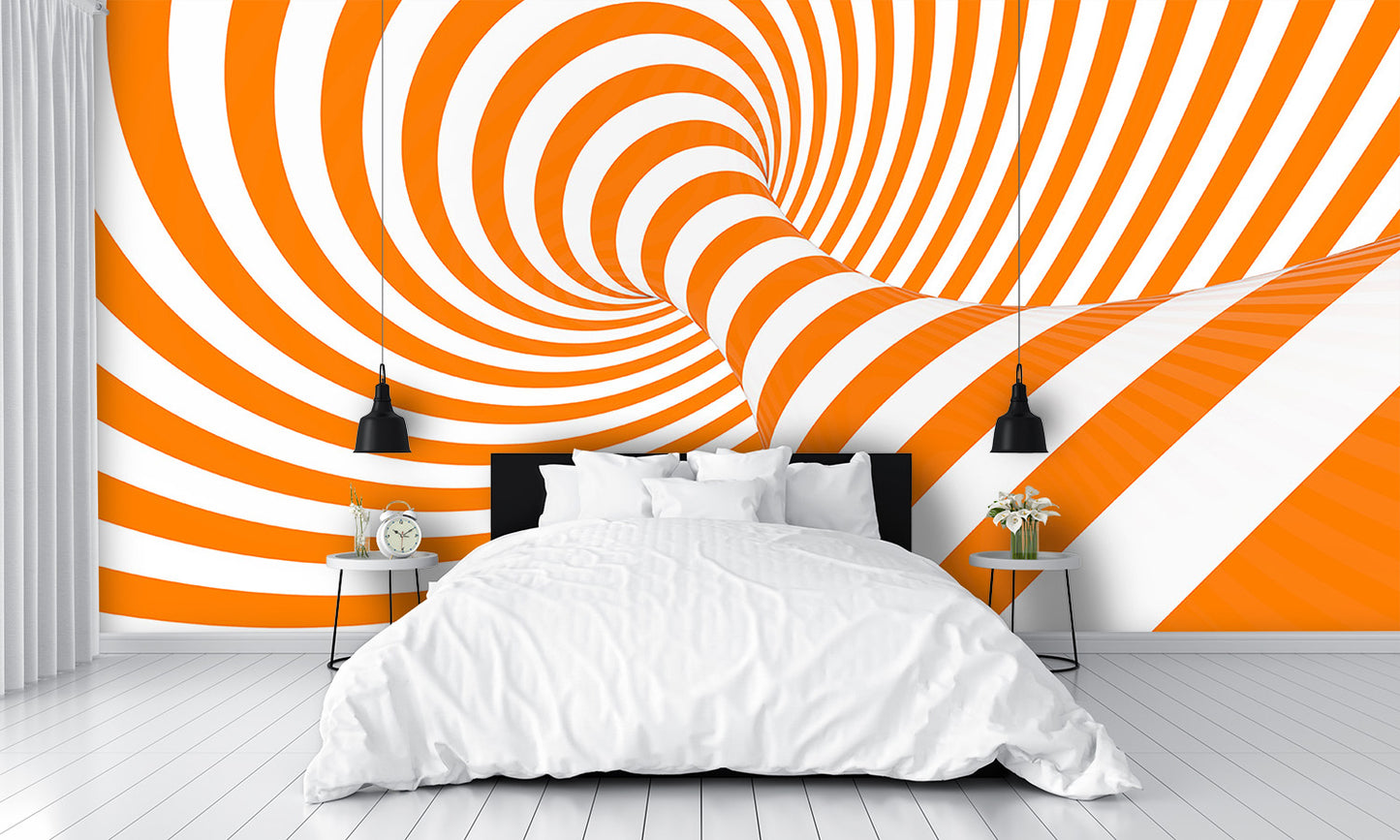 Orus 3D Optical Illusion Hypnotic Tube Wall Mural