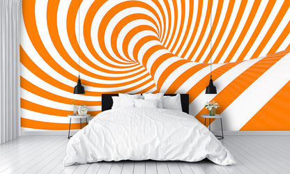 Orus 3D Optical Illusion Hypnotic Tube Wall Mural
