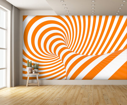 Orus 3D Optical Illusion Hypnotic Tube Wall Mural