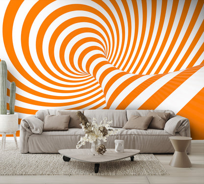 Orus 3D Optical Illusion Hypnotic Tube Wall Mural