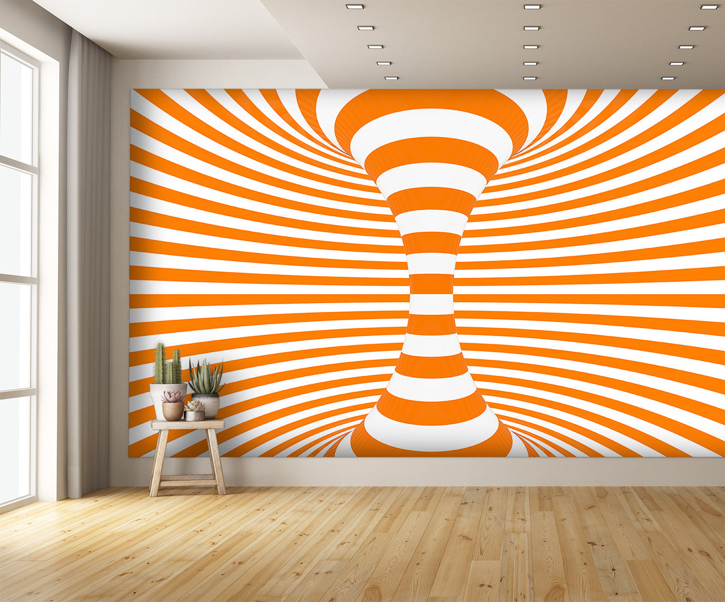 Orus 3D Optical Illusion Hypnotic Tube Vertical Wall Mural