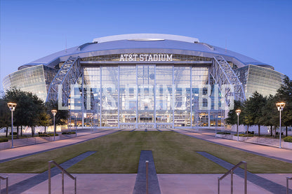 Outside of At&t Football Stadium Wall Mural