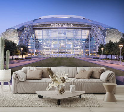 Outside of At&t Football Stadium Wall Mural