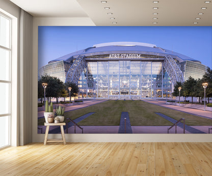 Outside of At&t Football Stadium Wall Mural