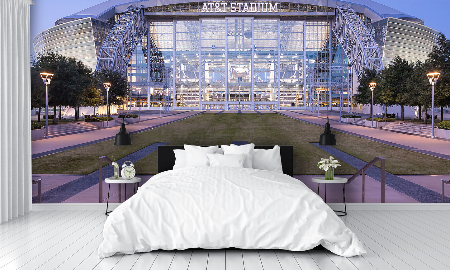 Outside of At&t Football Stadium Wall Mural