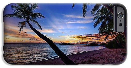 Palm Trees Beach Sunset - Phone Case