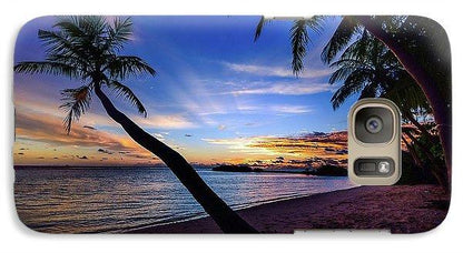 Palm Trees Beach Sunset - Phone Case