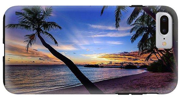 Palm Trees Beach Sunset - Phone Case