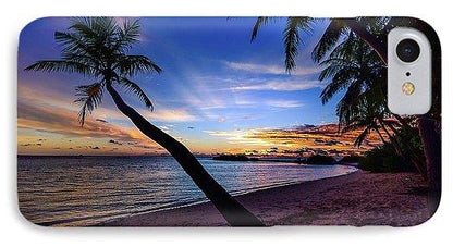 Palm Trees Beach Sunset - Phone Case