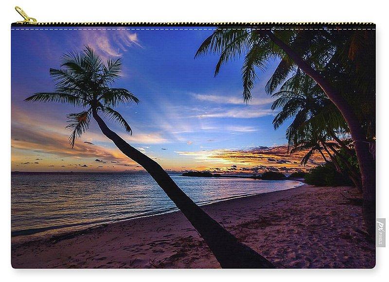 Palm Trees Beach Sunset - Carry-All Pouch