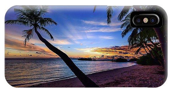 Palm Trees Beach Sunset - Phone Case