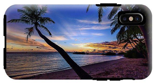 Palm Trees Beach Sunset - Phone Case